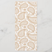 Menu La collection Mariage moderne de Paisley - Brown (Dos)