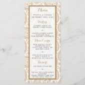 Menu La collection Mariage moderne de Paisley - Brown (Devant)
