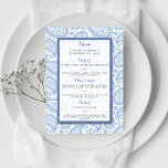 Menu La collection Mariage moderne Paisley - Bleu<br><div class="desc">Simple mais élégant, la collection moderne paisley mariage est un design étonnant avec une belle impression cachemire dans une couleur bleu et blanc doux, qui est parfait pour toute célébration mariage moderne. Ces cartes de menu peuvent être personnalisées pour votre occasion spéciale et feraient l'article parfait pour votre mariage, douche...</div>