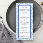 Menu La collection Mariage moderne Paisley - Bleu<br><div class="desc">Simple mais élégant, la collection moderne paisley mariage est un design étonnant avec une belle impression cachemire dans une couleur bleu et blanc doux, qui est parfait pour toute célébration mariage moderne. Ces cartes de menu peuvent être personnalisées pour votre occasion spéciale et feraient l'article parfait pour votre mariage, douche...</div>
