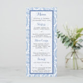 Menu La collection Mariage moderne Paisley - Bleu (Debout devant)