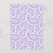 Menu La collection Mariage moderne Paisley - Purple (Dos)