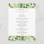Menu La Collection Mariage Verdure & Or (Devant)