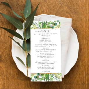 Menu La Collection Mariage Verdure & Or