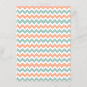 Menu La collection moderne de Mariages Chevron Peach &  (Dos)