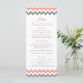 Menu La collection moderne de Mariages Chevron - rose e (Debout devant)