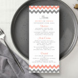 Menu La collection moderne de Mariages Chevron - rose e<br><div class="desc">Simple mais élégante, la collection moderne chevron mariage est un design époustouflant avec un joli imprimé zig-zag dans une couleur rose, gris et blanc, parfait pour toute célébration mariage moderne. Ces cartes de menu peuvent être personnalisées pour votre occasion spéciale et feraient le menu parfait pour votre mariage, douche nuptiale,...</div>