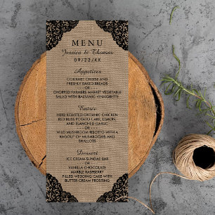 Menu La dentelle noire sur la collection de Mariages de