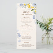 Menu La Dolce Vita Lemon italian citrus wedding (Debout devant)