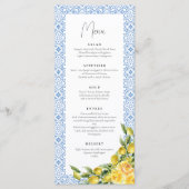 Menu La Dolce Vita Méditerranée Citron italien Mariage (Devant)