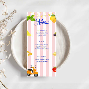 Menu La Dolce Vita Soirée Italienne