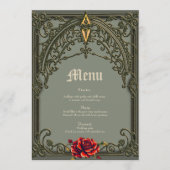 Menu La fleur rouge, la fleur d'affection. (Devant)