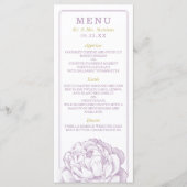 Menu La jolie collection de Mariages floraux Peony (Devant)