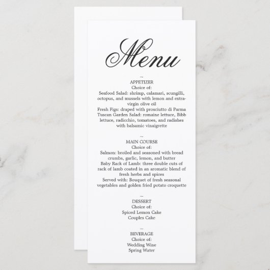 Menu - LA MEILLEURE Suite (Devant / Derrière)