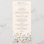 Menu La Suite de Mariage de Prairie de Fleurs Sauvages (Devant)