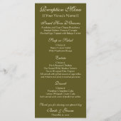 Menu L'Accomplissement alias L'Embrassement de Gustav K (Dos)