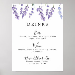 Menu Landenlavender Drink Poster