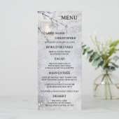 Menu Lanterne Lit De Bougie Mariage De Neige Étincelant (Debout devant)