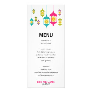 Menu Lanternes colorées