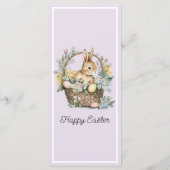 Menu Lapin de Pâques Violet Lilac (Dos)