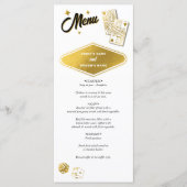 Menu Las Vegas Casino Destination Wedding Gold (Devant)