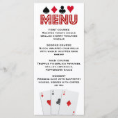 Menu Las Vegas Casino Mariage de poker (Devant)