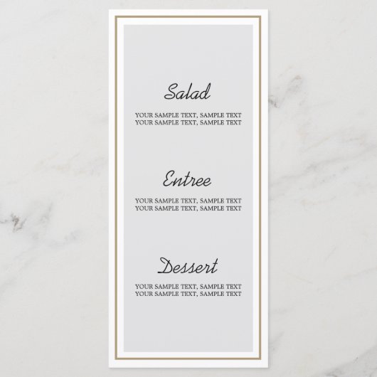 Menu Lavande et Fleurs beiges (Dos)