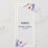Menu Lavande et Fleurs beiges (Devant / Derrière)