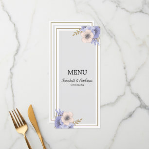 Menu Lavande et Fleurs beiges