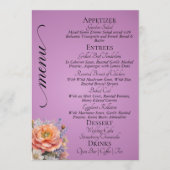 Menu Lavande - Monogramme, Fleurs sauvages & Merci (Devant)