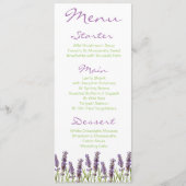 Menu Lavender (Voorkant)
