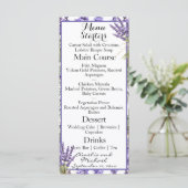 Menu Lavender Blossom Garden Wedding (Debout devant)