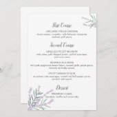 Menu Lavender Floral Wedding (Voorkant / Achterkant)