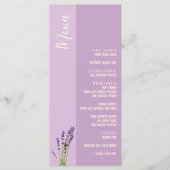 Menu Lavender Love Mariage (Devant)