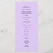 Menu Lavender Purple Rose Wedding Programs (Dos)