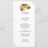 Menu Le baby shower de verdure animal de Cute Safari (Devant / Derrière)