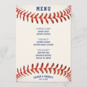 Menu Le Baseball La Réception De Mariage Parfaite (Devant)