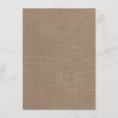 Menu Le Corail Sur Burlap Boho Beach Wedding Collection (Dos)