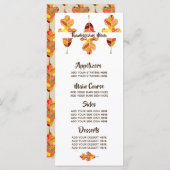 Menu Le feuille d'automne a customisé le dîner de (Devant / Derrière)