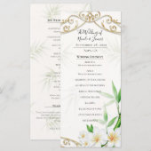 Menu Le mariage au jardin de bambou impérial tropical (Devant / Derrière)