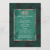 Menu Le palmier vert part du mariage d'or de rose de (Devant)