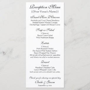 Menu L'église d'Auvers de Vincent van Gogh Mariage