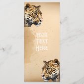 Menu "L'élégance sauvage : l'invitation du léopard" (Dos)