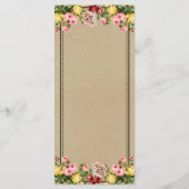 Menu L'élégante collection Vintage de Mariages floraux (Dos)