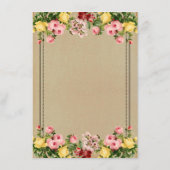 Menu L'élégante collection Vintage de Mariages floraux (Dos)