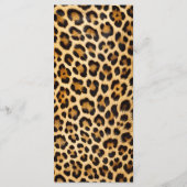 Menu Leopard Cherry Pink Bow Birthday (Dos)