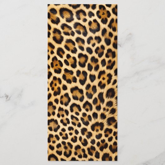 Menu Leopard Cherry Pink Bow Birthday (Dos)