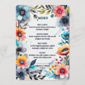 Menu Les amoureux des sketons Tarot Mariage gothique fl (Dos)