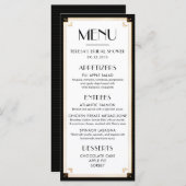 Menu les années 1920, art déco, Fête de la mariée, (Devant / Derrière)