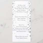 Menu Les confettis argentés élégants pointillent (Dos)